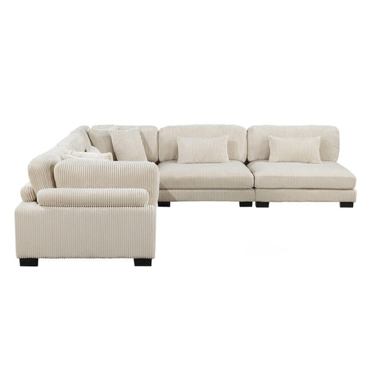 Homelegance  - Traverse 5-Piece Modular Sectional in Beige - 8555BEx5SC  view 1