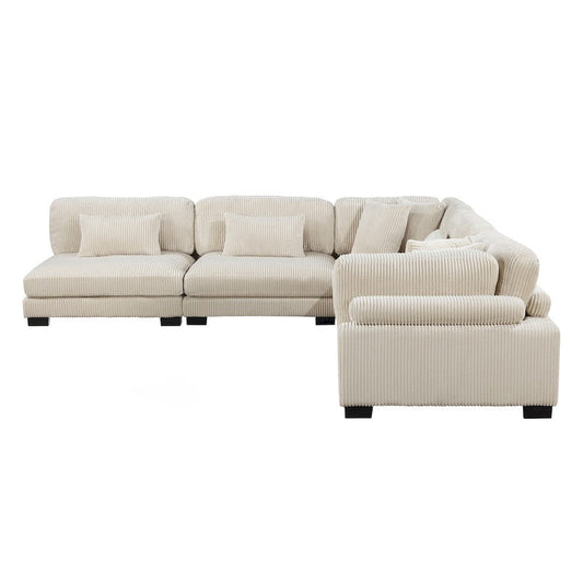 Homelegance  - Traverse 5-Piece Modular Sectional in Beige - 8555BEx5SC  view 2
