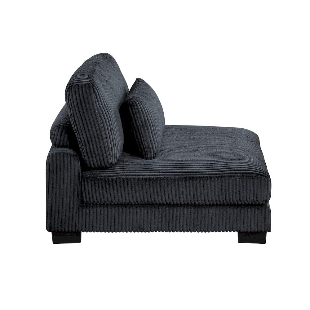 Homelegance  - Traverse 5-Piece Modular Sectional in Black - 8555BKx2AC3CR  view 2