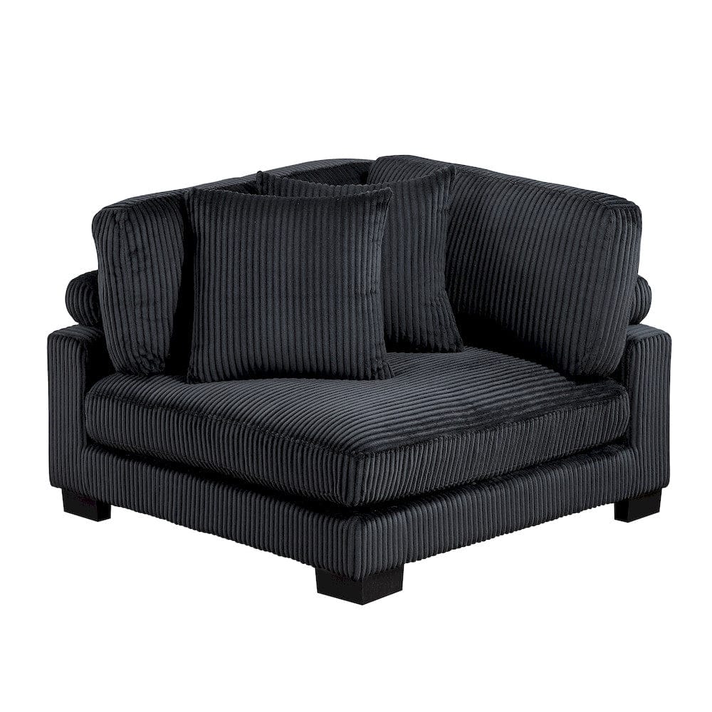 Homelegance  - Traverse 5-Piece Modular Sectional in Black - 8555BKx2AC3CR  view 10