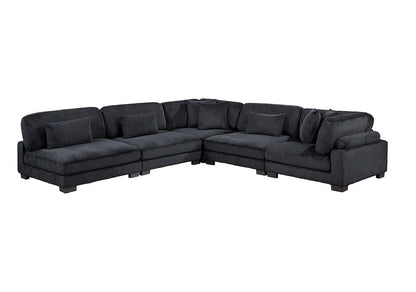 Homelegance  - Traverse 5-Piece Modular Sectional in Black - 8555BKx5SC  view 1