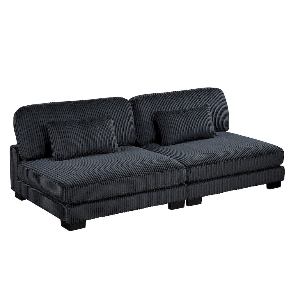Homelegance  - Traverse 5-Piece Modular Sectional in Black - 8555BKx5SC  view 6
