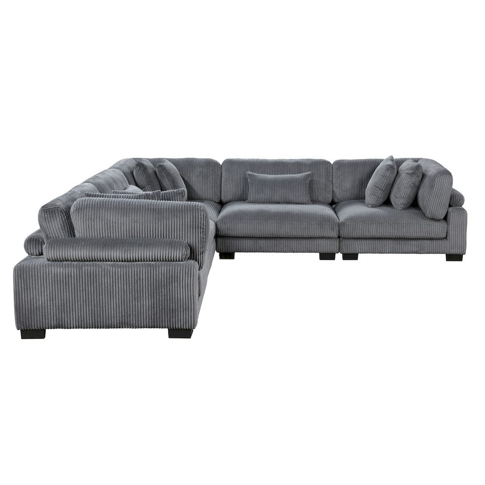 Homelegance  - Traverse 5-Piece Modular Sectional in Gray - 8555GYx2AC3CR  view 8