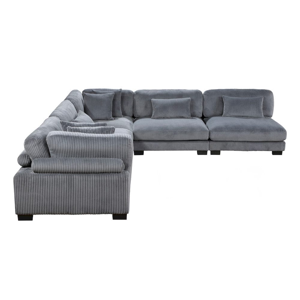 Homelegance  - Traverse 5-Piece Modular Sectional in Gray - 8555GYx5SC  view 5