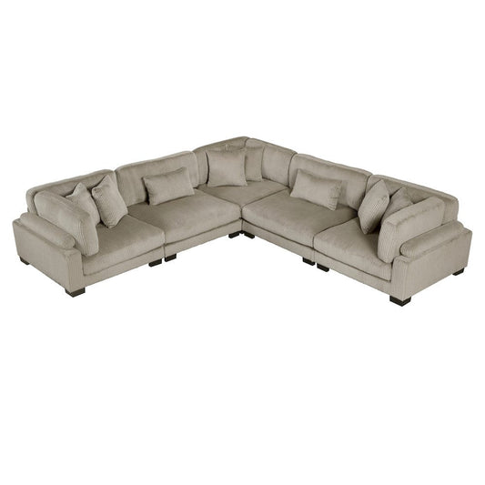 Homelegance  - Traverse 5-Piece Modular Sectional in Taupe - 8555GBx2AC3CR  view 1