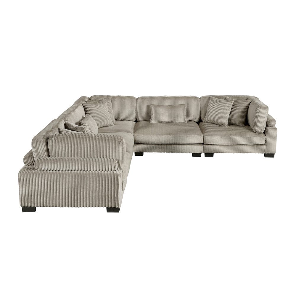Homelegance  - Traverse 5-Piece Modular Sectional in Taupe - 8555GBx2AC3CR  view 9
