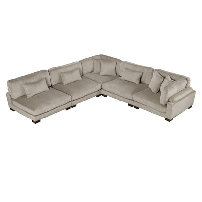 Homelegance  - Traverse 5-Piece Modular Sectional in Taupe - 8555GBx5SC  view 1