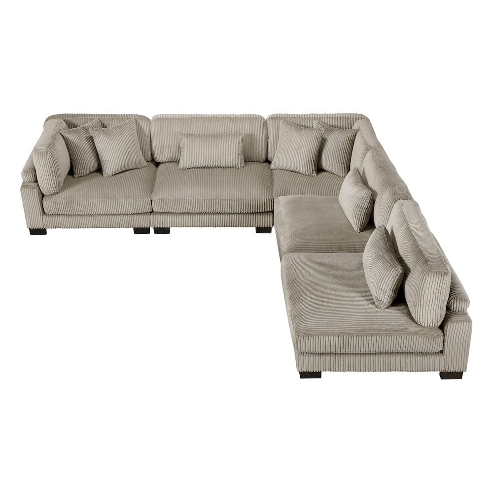 Homelegance  - Traverse 5-Piece Modular Sectional in Taupe - 8555GBx5SC  view 5