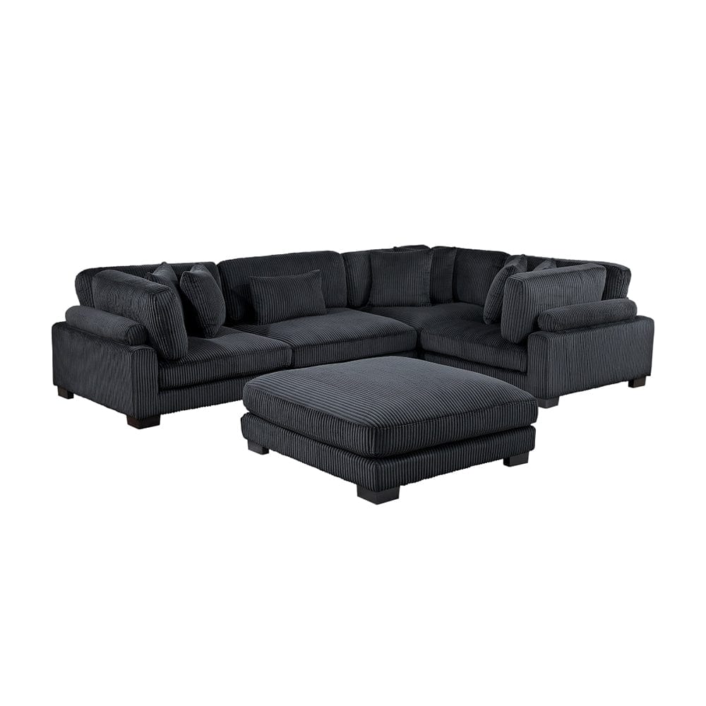 Homelegance  - Traverse 5-Piece Modular Sectional W/ Ottoman - 8555BKx3CRACOT  view 1