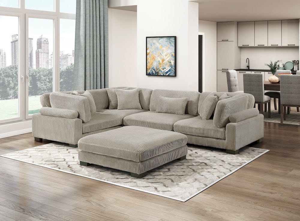 Homelegance  - Traverse 5-Piece Modular Sectional W/ Ottoman - 8555GBx3CRACOT  view 10