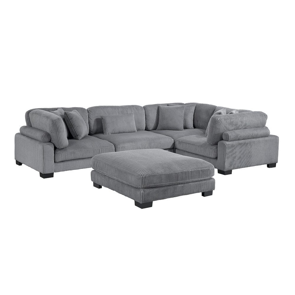Homelegance  - Traverse 5-Piece Modular Sectional W/ Ottoman - 8555GYx3CRACOT  view 1