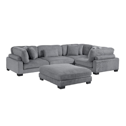 Homelegance  - Traverse 5-Piece Modular Sectional W/ Ottoman - 8555GYx3CRACOT  view 1