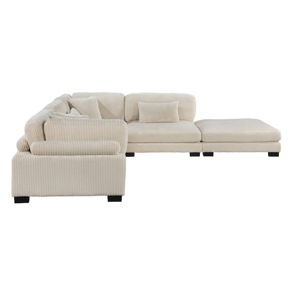 Homelegance  - Traverse 5-Piece Modular Sectional W/ Ottoman in Beige - 8555BEx5OT  view 9