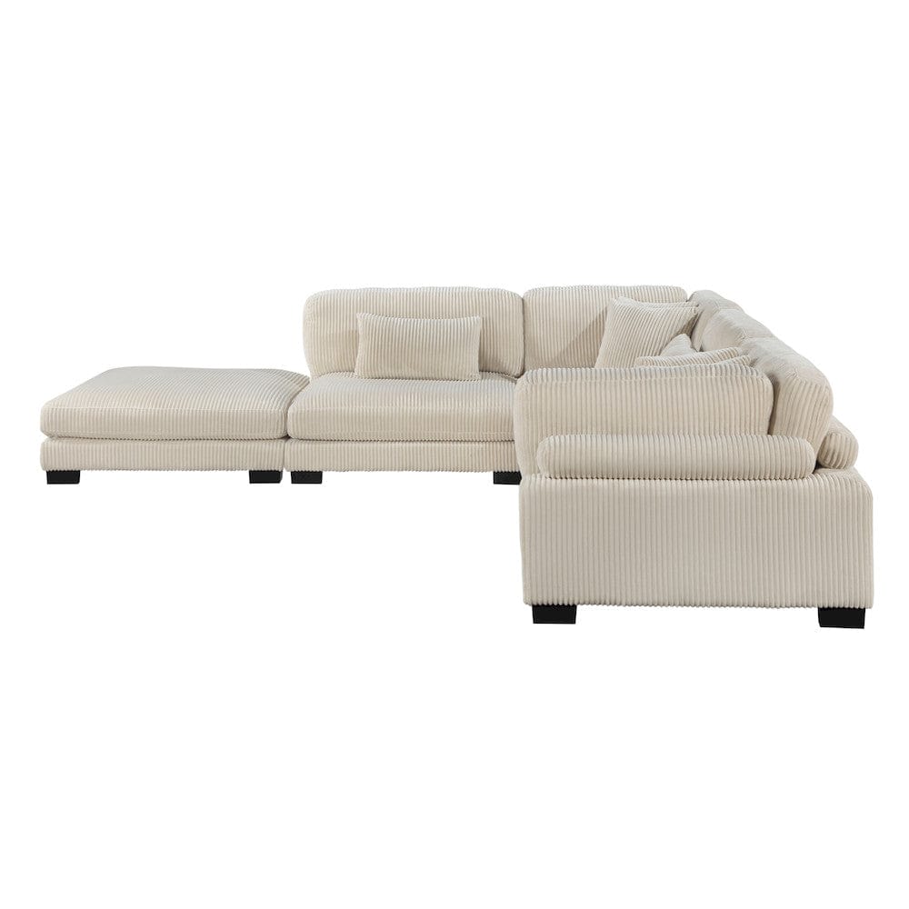 Homelegance  - Traverse 5-Piece Modular Sectional W/ Ottoman in Beige - 8555BEx5OT  view 10