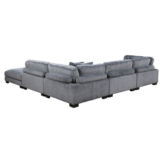 Homelegance  - Traverse 5-Piece Modular Sectional W/ Ottoman in Gray - 8555GYx5OT  view 2