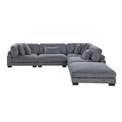 Homelegance  - Traverse 5-Piece Modular Sectional W/ Ottoman in Gray - 8555GYx5OT  view 3