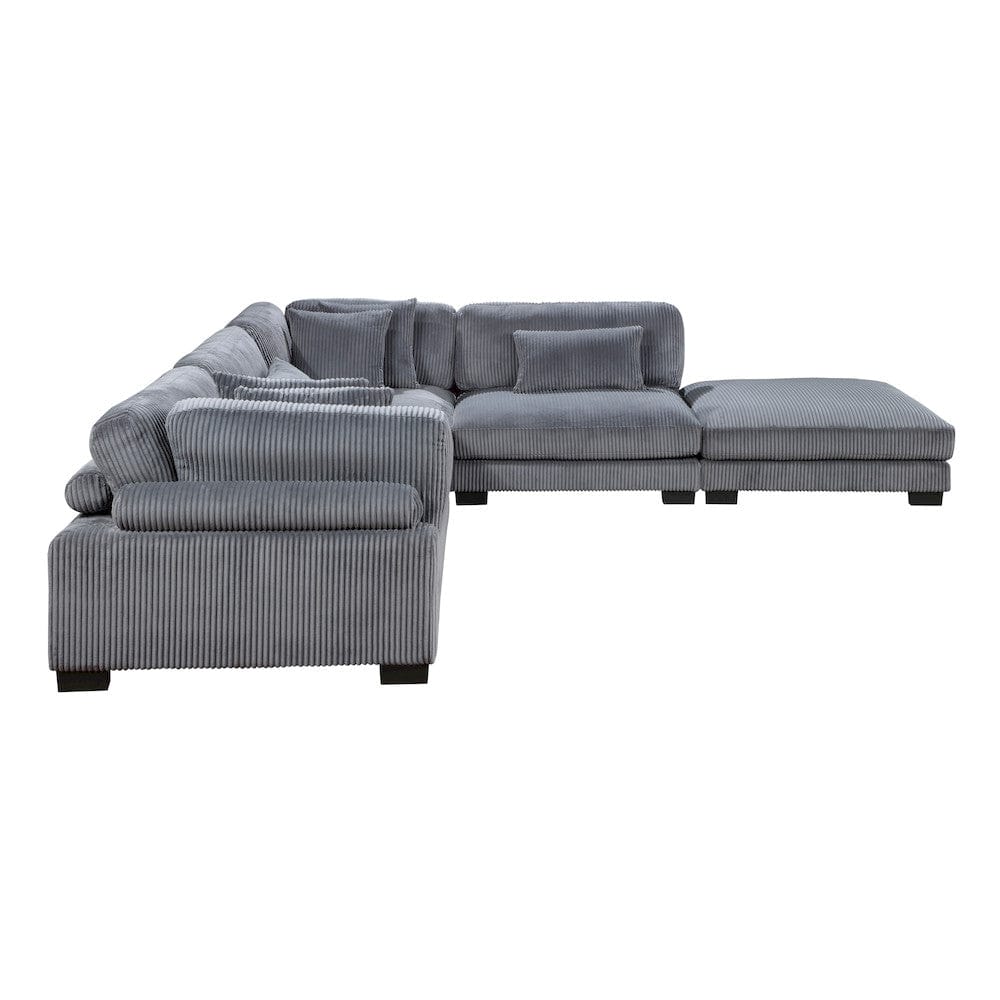 Homelegance  - Traverse 5-Piece Modular Sectional W/ Ottoman in Gray - 8555GYx5OT  view 4