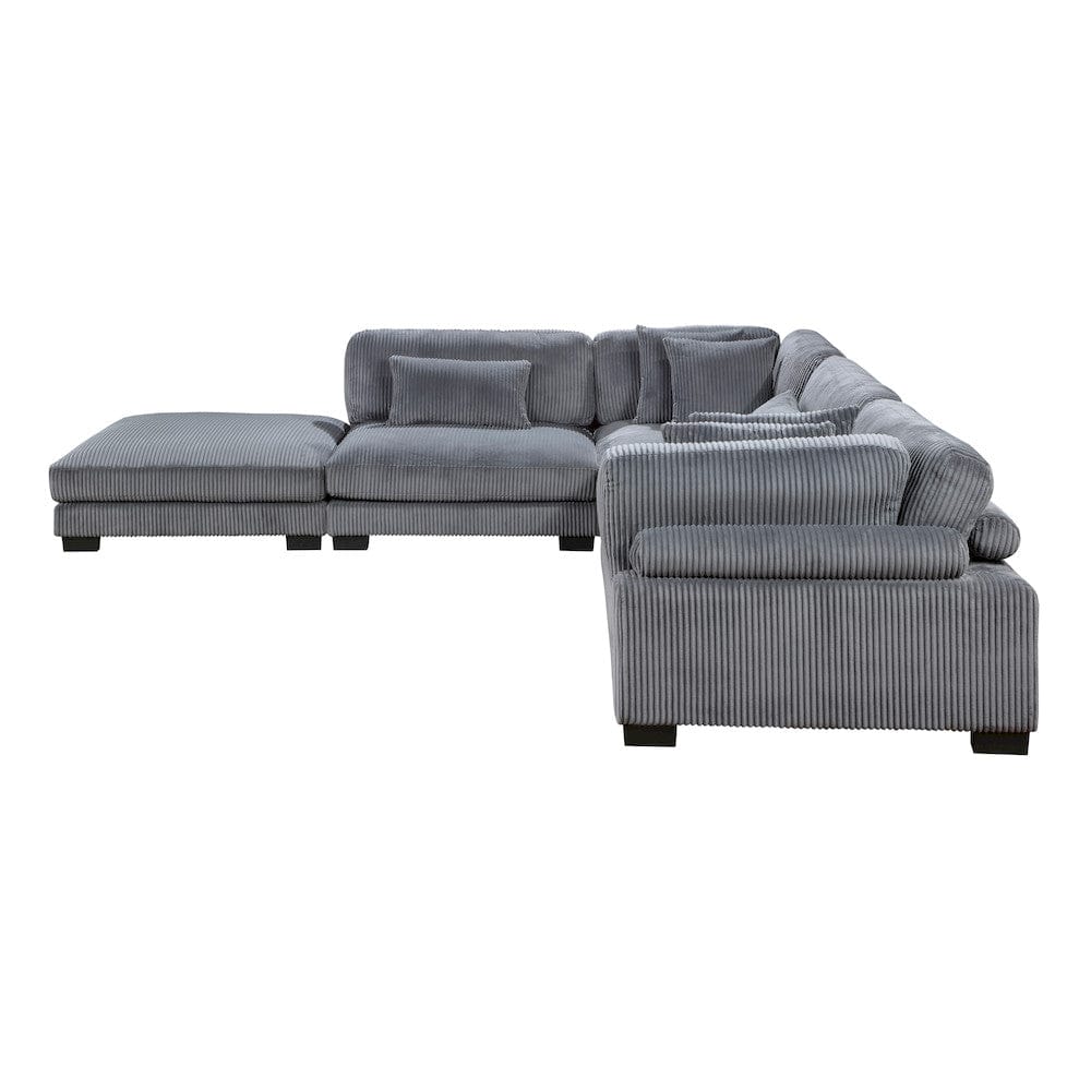 Homelegance  - Traverse 5-Piece Modular Sectional W/ Ottoman in Gray - 8555GYx5OT  view 5