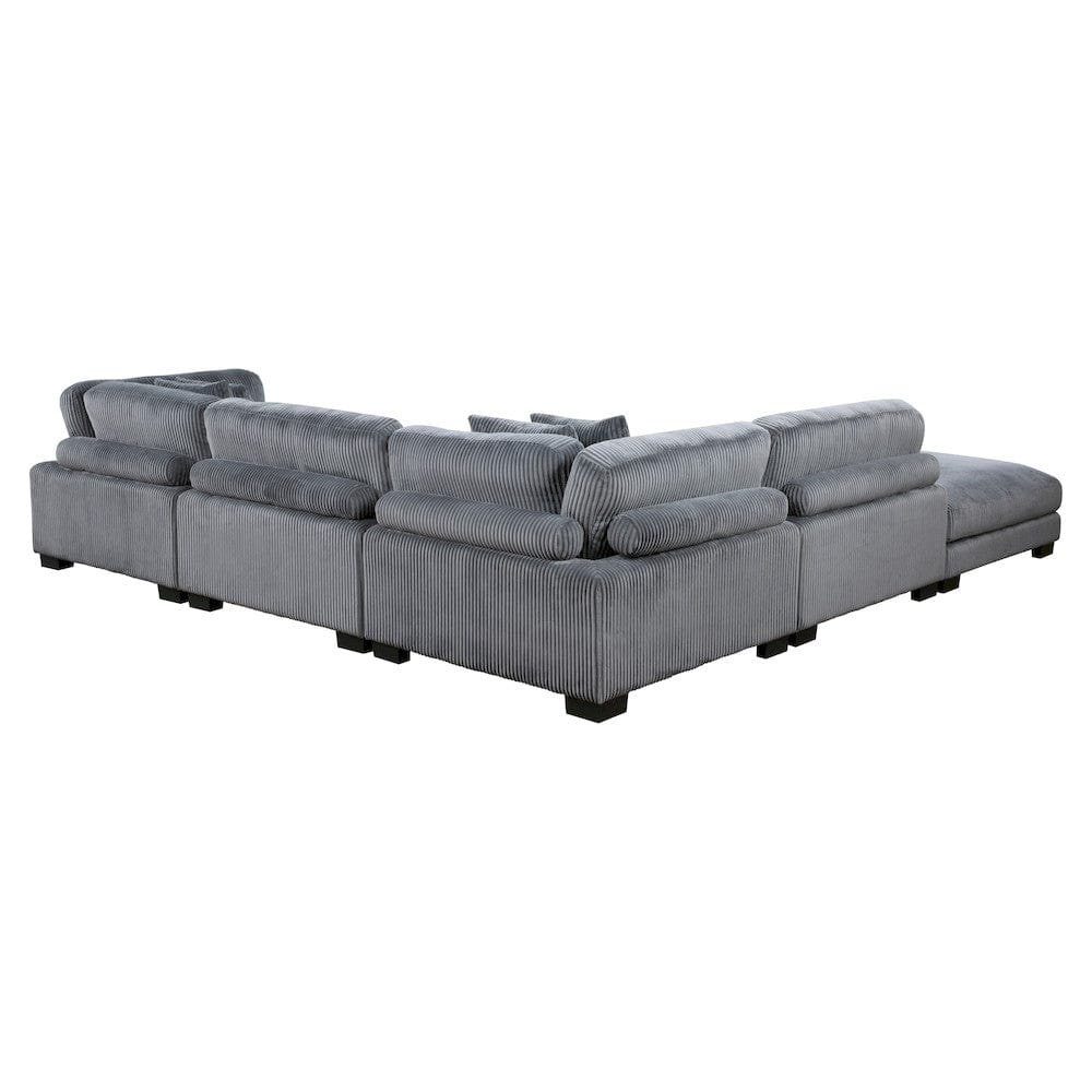 Homelegance  - Traverse 5-Piece Modular Sectional W/ Ottoman in Gray - 8555GYx5OT  view 6
