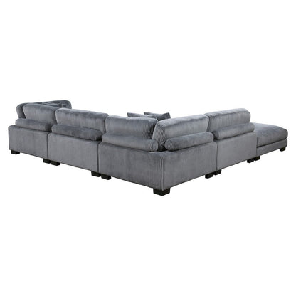 Homelegance  - Traverse 5-Piece Modular Sectional W/ Ottoman in Gray - 8555GYx5OT  view 6