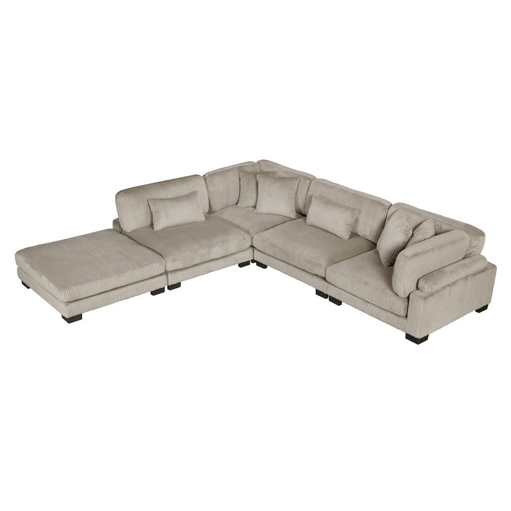 Homelegance  - Traverse 5-Piece Modular Sectional W/ Ottoman in Taupe - 8555GBx5OT  view 1