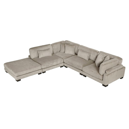 Homelegance  - Traverse 5-Piece Modular Sectional W/ Ottoman in Taupe - 8555GBx5OT  view 1