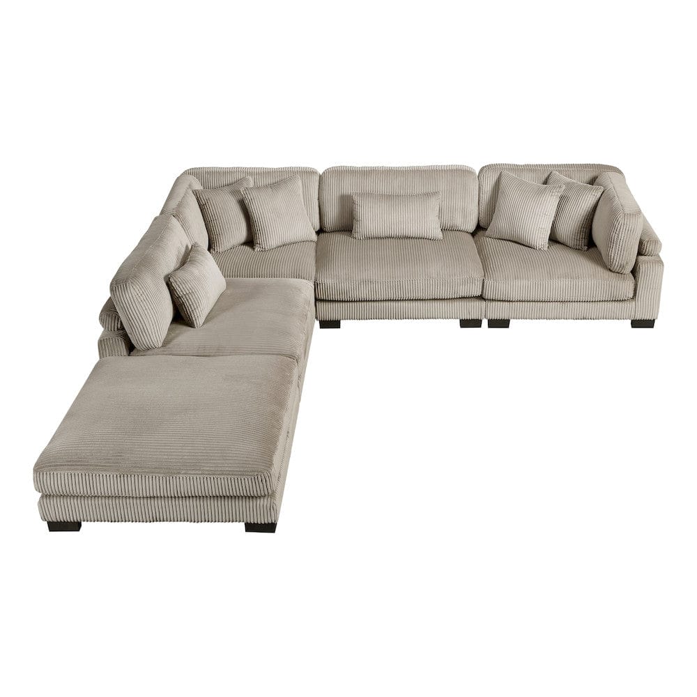 Homelegance  - Traverse 5-Piece Modular Sectional W/ Ottoman in Taupe - 8555GBx5OT  view 8