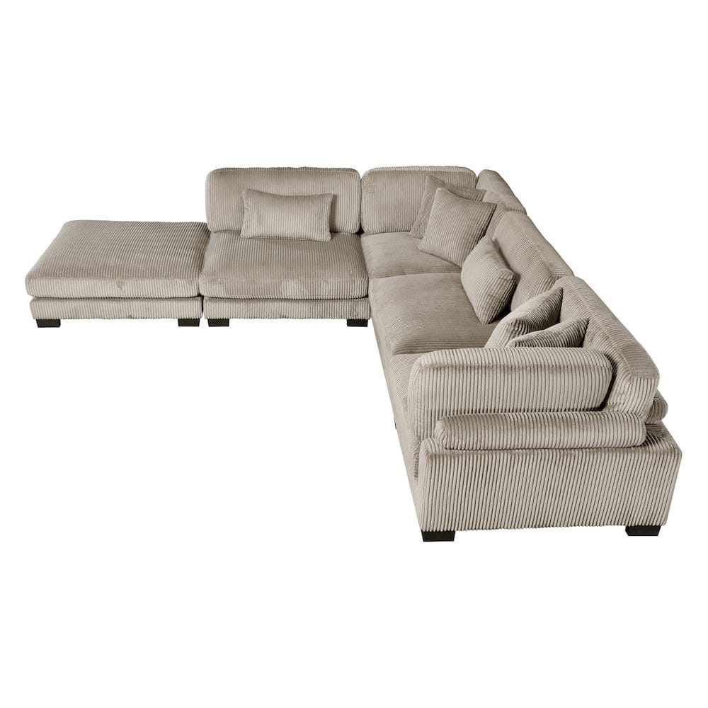 Homelegance  - Traverse 5-Piece Modular Sectional W/ Ottoman in Taupe - 8555GBx5OT  view 11