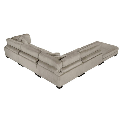 Homelegance  - Traverse 5-Piece Modular Sectional W/ Ottoman in Taupe - 8555GBx5OT  view 12