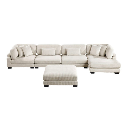 Homelegance  - Traverse 5-Piece Modular Sectional W/ Reversible Chaise and Ottoman - 8555BExCR2ACVCOT  view 1