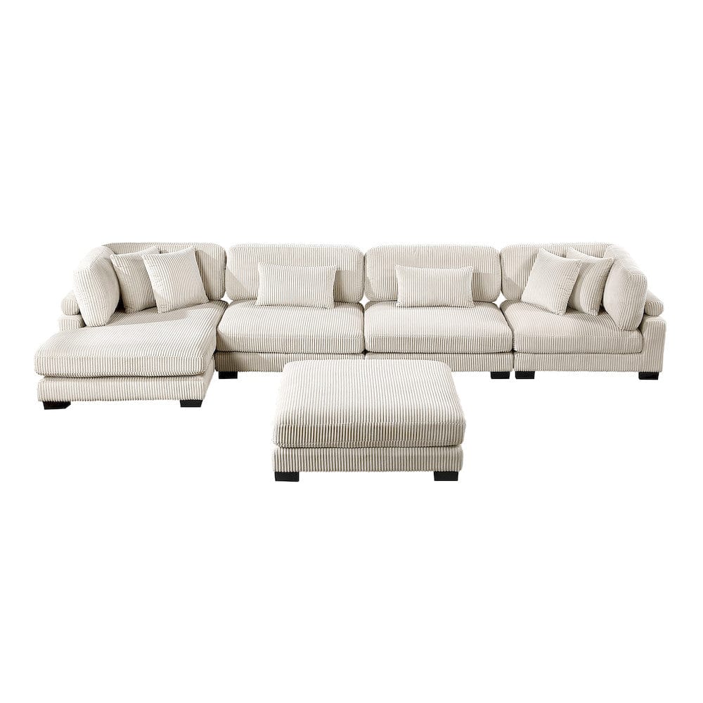 Homelegance  - Traverse 5-Piece Modular Sectional W/ Reversible Chaise and Ottoman - 8555BExCR2ACVCOT  view 2