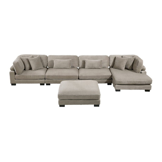 Homelegance  - Traverse 5-Piece Modular Sectional W/ Reversible Chaise and Ottoman - 8555GBxCR2ACVCOT  view 1