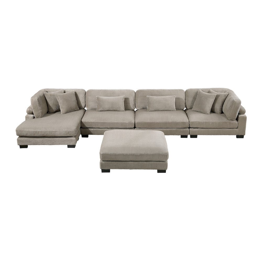 Homelegance  - Traverse 5-Piece Modular Sectional W/ Reversible Chaise and Ottoman - 8555GBxCR2ACVCOT  view 6