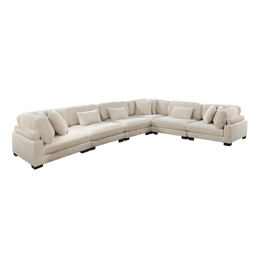 Homelegance  - Traverse 6-Piece Modular Sectional in Beige - 8555BEx3CR3AC  view 3