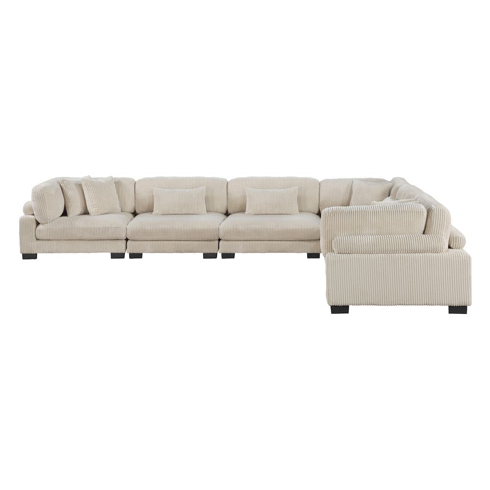 Homelegance  - Traverse 6-Piece Modular Sectional in Beige - 8555BEx3CR3AC  view 4