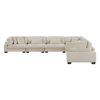 Homelegance  - Traverse 6-Piece Modular Sectional in Beige - 8555BEx3CR3AC  view 4