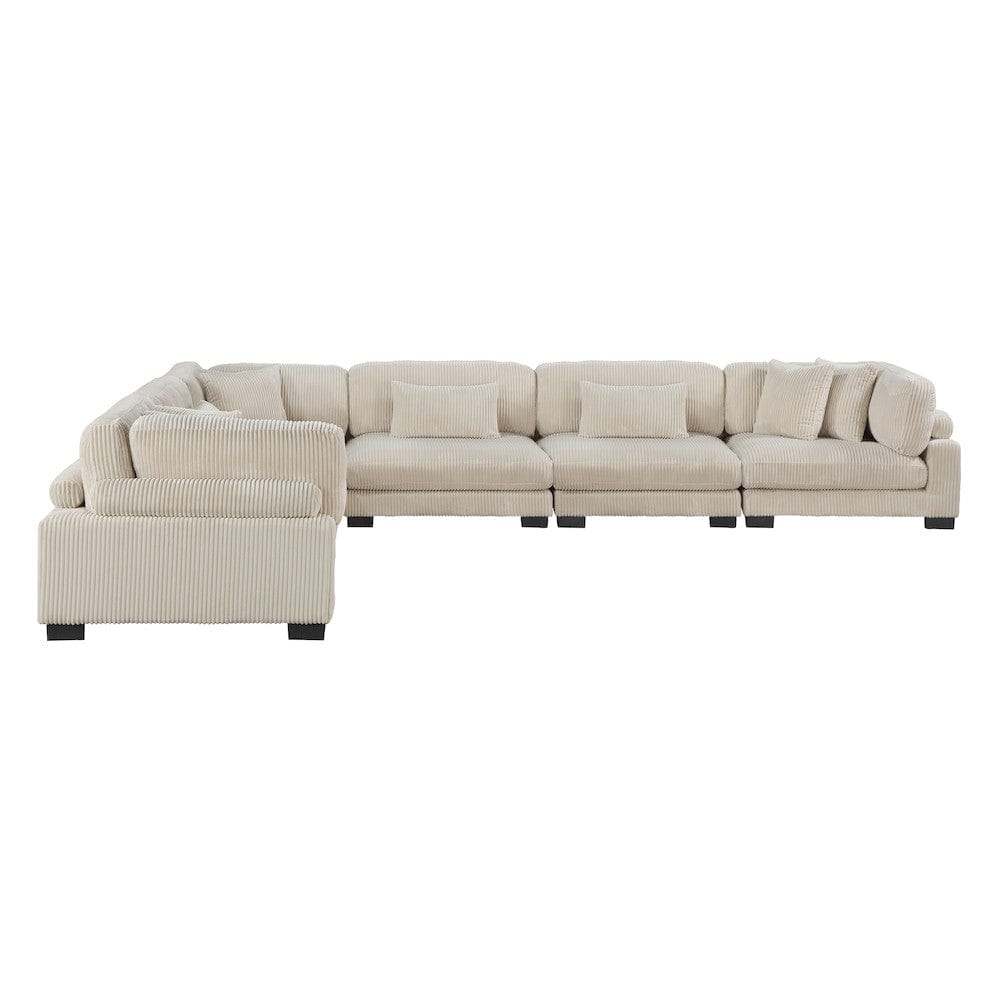 Homelegance  - Traverse 6-Piece Modular Sectional in Beige - 8555BEx3CR3AC  view 5