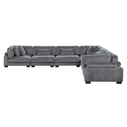 Homelegance  - Traverse 6-Piece Modular Sectional in Gray - 8555GYx3CR3AC  view 1