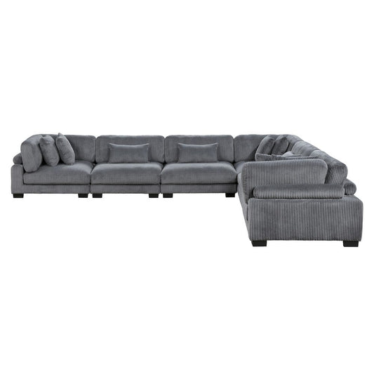 Homelegance  - Traverse 6-Piece Modular Sectional in Gray - 8555GYx3CR3AC  view 1