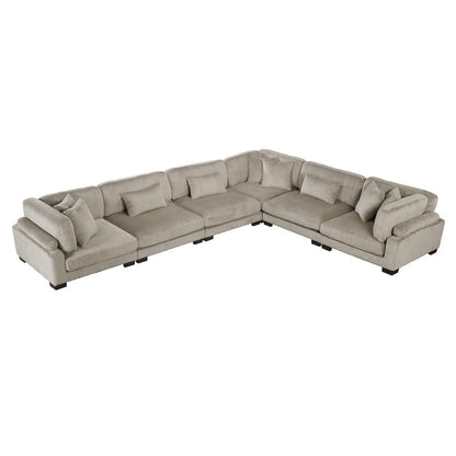 Homelegance  - Traverse 6-Piece Modular Sectional in Taupe - 8555GBx3CR3AC  view 1