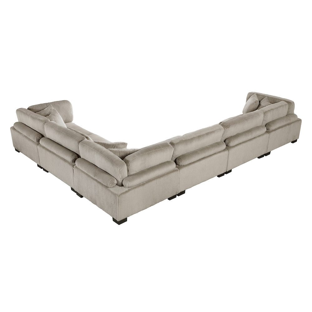 Homelegance  - Traverse 6-Piece Modular Sectional in Taupe - 8555GBx3CR3AC  view 2