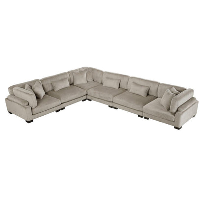 Homelegance  - Traverse 6-Piece Modular Sectional in Taupe - 8555GBx3CR3AC  view 11