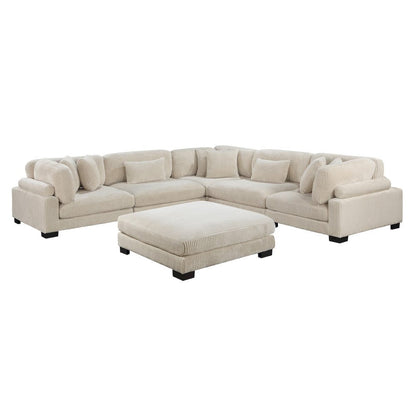 Homelegance  - Traverse 6-Piece Modular Sectional W/ Ottoman in Beige - 8555BEx3CR2ACOT  view 1