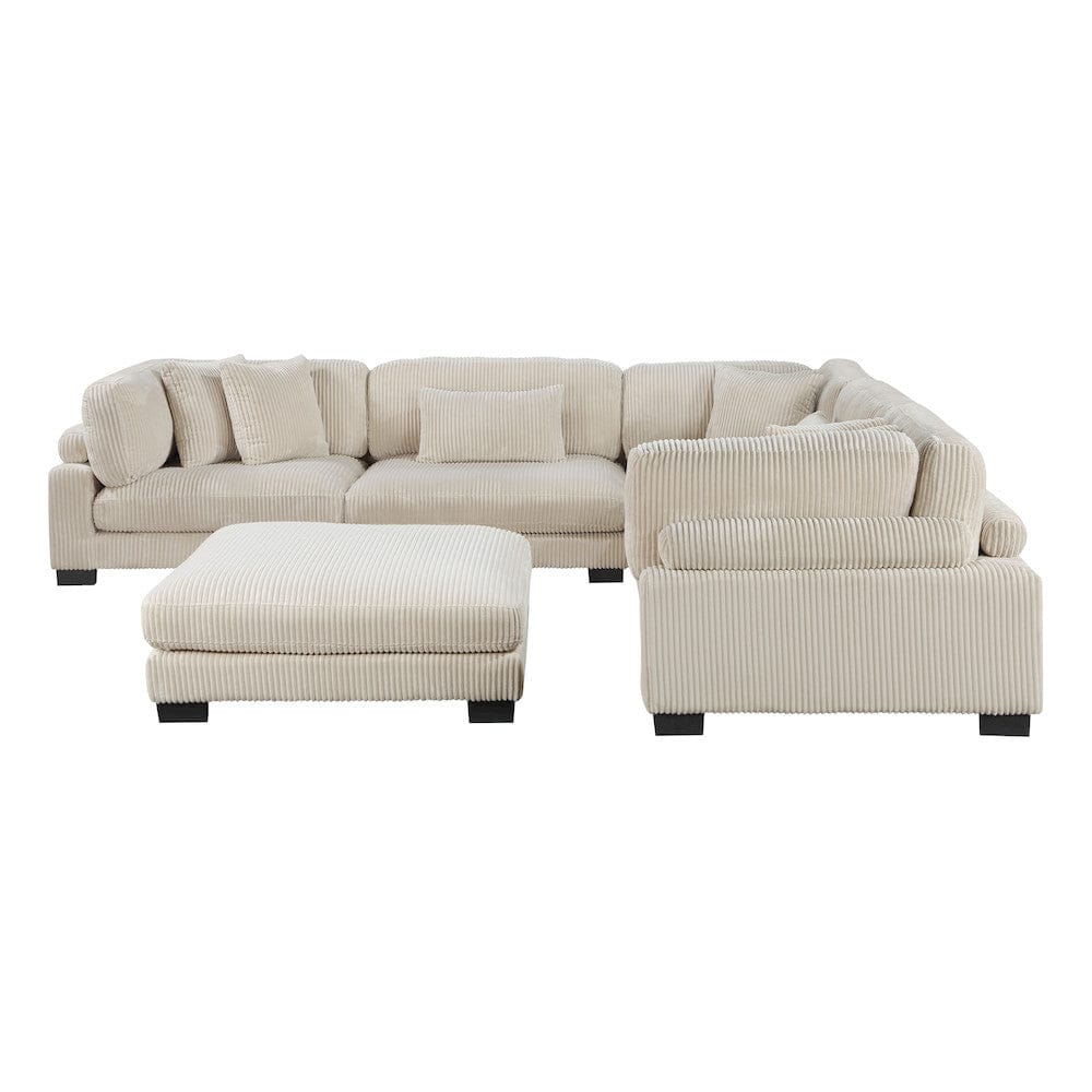 Homelegance  - Traverse 6-Piece Modular Sectional W/ Ottoman in Beige - 8555BEx3CR2ACOT  view 11