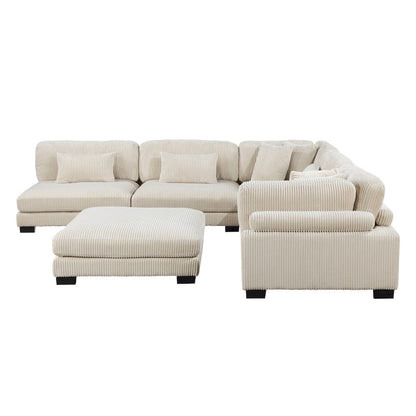 Homelegance  - Traverse 6-Piece Modular Sectional W/ Ottoman in Beige - 8555BEx6OT  view 1