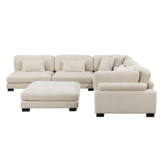 Homelegance  - Traverse 6-Piece Modular Sectional W/ Ottoman in Beige - 8555BEx6OT  view 1