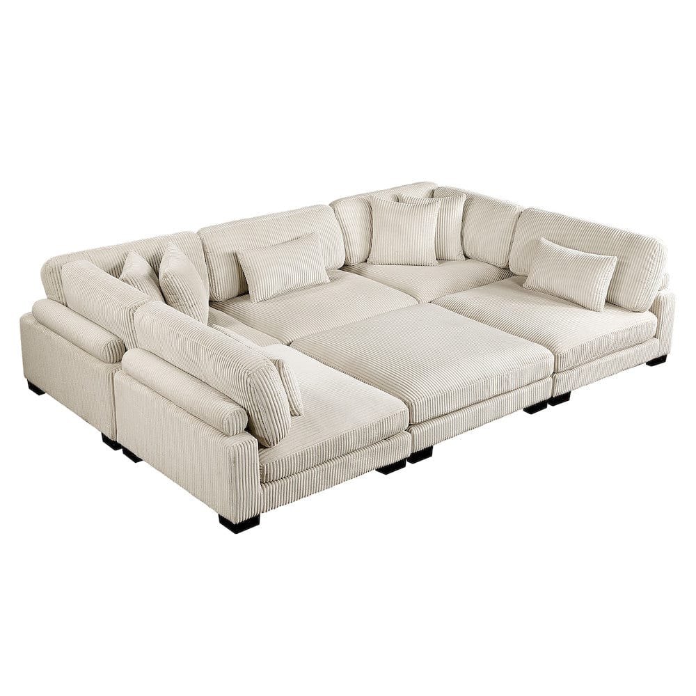 Homelegance  - Traverse 6-Piece Modular Sectional W/ Ottoman in Beige - 8555BEx6OT  view 10