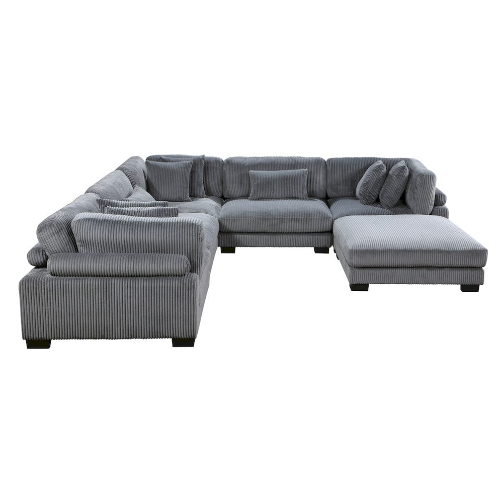 Homelegance  - Traverse 6-Piece Modular Sectional W/ Ottoman in Gray - 8555GYx3CR2ACOT  view 1