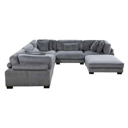 Homelegance  - Traverse 6-Piece Modular Sectional W/ Ottoman in Gray - 8555GYx3CR2ACOT  view 1