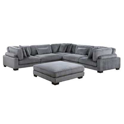 Homelegance  - Traverse 6-Piece Modular Sectional W/ Ottoman in Gray - 8555GYx3CR2ACOT  view 2